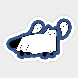 Blanket Ghost Black Cat Sticker